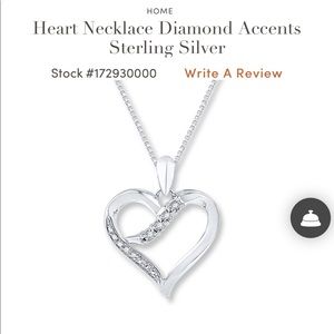 Jared Sterling silver heart necklace